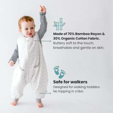 Tealbee Dreamsuit: Toddler Sleep Sack with Feet 12-18 Months, 18-24 Months - 1.2 TOG All Season Baby...