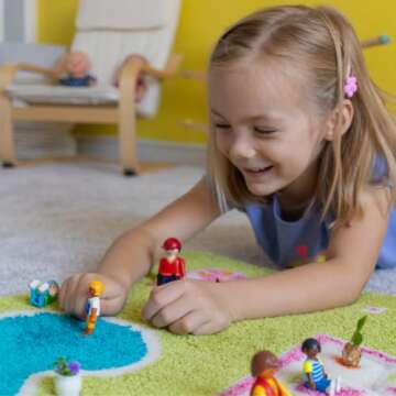 IVI Playhouse 3D Montessori Play Mat, Non-Toxic, Stain Resistant, Educational Activity Toys for Girls