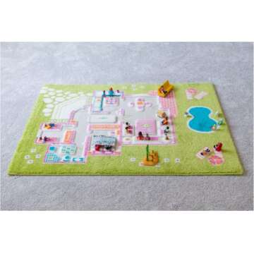 IVI Playhouse 3D Montessori Play Mat, Non-Toxic, Stain Resistant, Educational Activity Toys for Girls