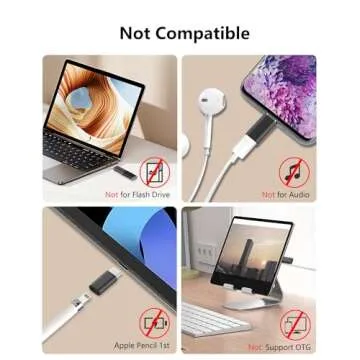 FQSH for Lightning Female to USB C Male Adapter for iPhone 16 15 Pro Max Plus,for iPad Air,for Samsung,Support 27W PD Fast Charging&Data Transfer,Type C Charger Connector Cable,Not for Audio/OTG,Black