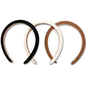 Stylish NARUNING Padded Leather Headbands for Women