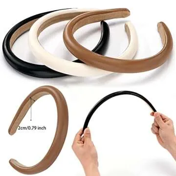 Stylish NARUNING Padded Leather Headbands for Women