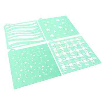 Sweet Sugarbelle Square Cookie Decorating Stencil-5x5 inch, Green, Cookies Tasty Plastic Quick Easy ...