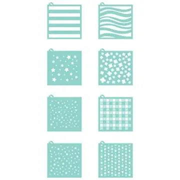 Sweet Sugarbelle Square Cookie Decorating Stencil-5x5 inch, Green, Cookies Tasty Plastic Quick Easy Sewing Scrapbooking Journaling Printmaking Paper Craft Office Home Card Stock DIY Card Making