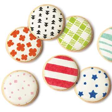 Sweet Sugarbelle Square Cookie Decorating Stencil-5x5 inch, Green, Cookies Tasty Plastic Quick Easy Sewing Scrapbooking Journaling Printmaking Paper Craft Office Home Card Stock DIY Card Making