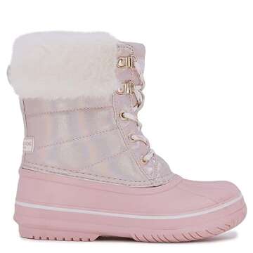 LONDON FOG Girls Bell Court Cold Weather Snow Boot ROSE GOLD Size 2
