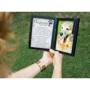Pawprints Pet Memorial Frame - Touching Sympathy Gift for Pet Loss