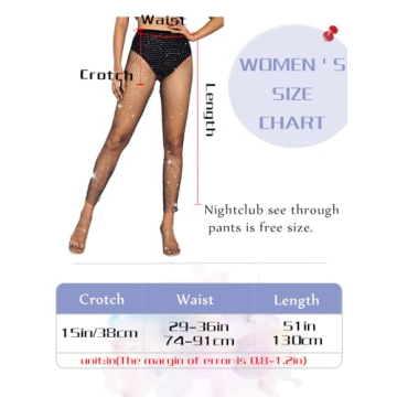 Yokawe Sparkly Fishnet Pants for Parties & Nightclubs