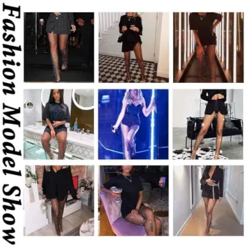 Yokawe Sparkly Fishnet Pants for Parties & Nightclubs