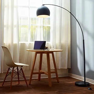 Chic Teamson Home Arquer Arc Floor Lamp in Black