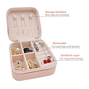 TRODANCE Mini Jewelry Travel Case - Portable Storage Box
