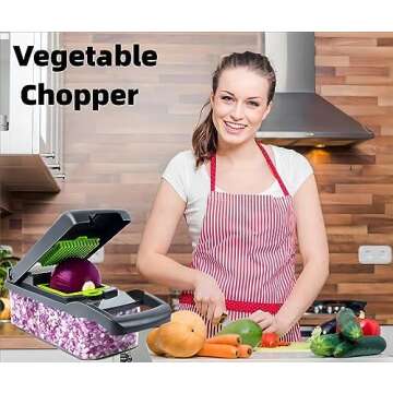 Versatile 12-in-1 Vegetable Chopper & Slicer for Kitchen