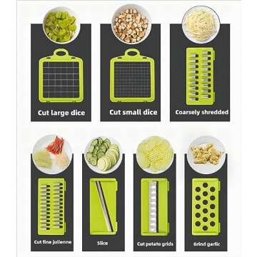 Versatile 12-in-1 Vegetable Chopper & Slicer for Kitchen