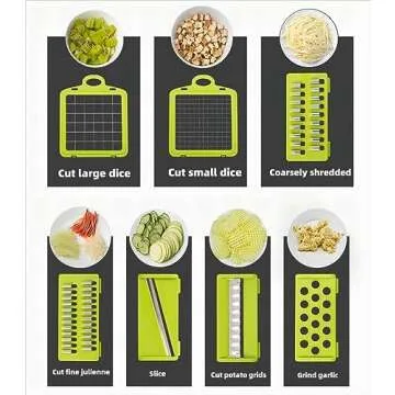 Versatile 12-in-1 Vegetable Chopper & Slicer for Kitchen