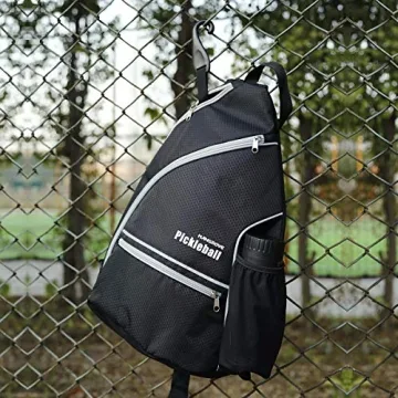 Pickleball Backpack with Hook, Safety Pocket & Holder
