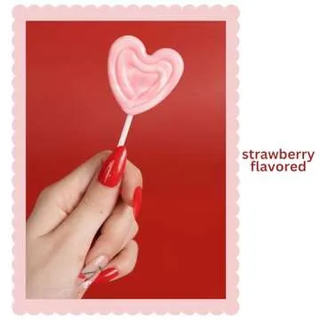 Heart Shaped Strawberry Lollipops for Valentine's Gifts