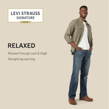 Levi Strauss Gold Relaxed Fit Flex Jeans for Men