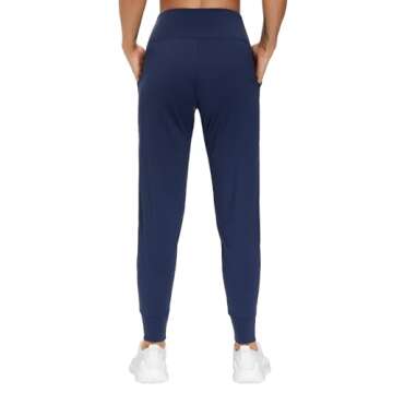 THE GYM PEOPLE Women's Joggers Pants Lightweight Athletic Leggings Tapered Lounge Pants for Workout, Yoga, Running (Small, Blue)