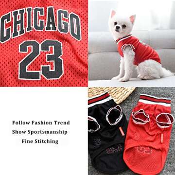 SVVOOD Dog Basketball Jersey Clothes Boy Girl Pet Vest Puppy Shirt Apparel Cute Outfit Summer Cotton...