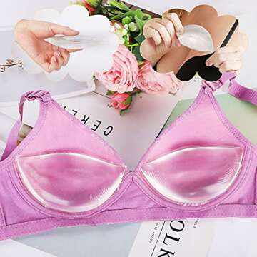 Silicone Bra Inserts Push Up Breast Cups Enhancers for A/B/C Sizes