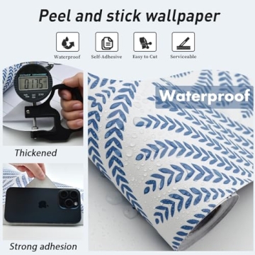 Cohoo Home Blue Peel and Stick Wallpaper for Stylish Decor