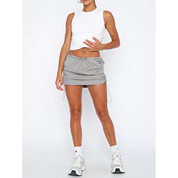 Trendy Y2K High Waist Cargo Skirts with Pockets