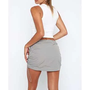 Trendy Y2K High Waist Cargo Skirts with Pockets