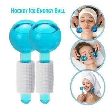 SYANO, Ice globes set for facial，face Roller massage tool with powder for Redness Soothing，Tighten Skin and Neck,educe Puffiness and Dark Circles, Enhance Circulation（2 PCS）