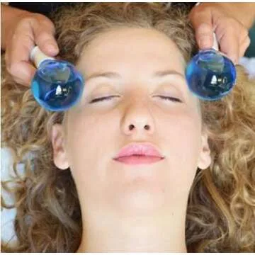 SYANO, Ice globes set for facial，face Roller massage tool with powder for Redness Soothing，Tighten Skin and Neck,educe Puffiness and Dark Circles, Enhance Circulation（2 PCS）