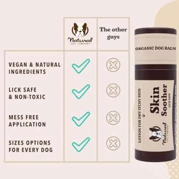 Natural Dog Company Skin Soother, 2 oz. Stick, Allergy and Itch Relief for Dogs, Dog Moisturizer for Dry Skin, Dog Lotion, Ultimate Healing Balm, Dog Rash Cream