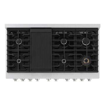ZLINE 48" Dual Fuel Range with 8 Burner Gas Cooktop