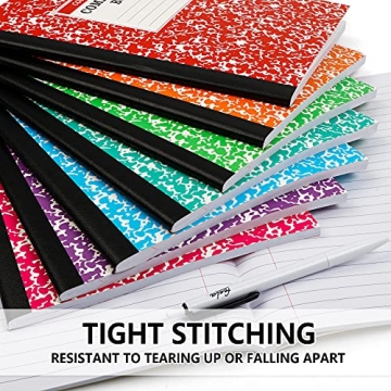 Feela 8-Pack Pastel College Ruled Notebooks Vibrant & Durable