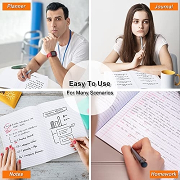 Feela 8-Pack Pastel College Ruled Notebooks Vibrant & Durable