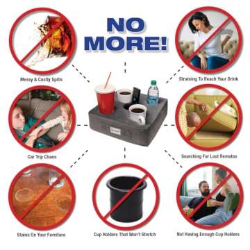 Ultimate Couch Drink Holder - The Cup Cozy Pillow