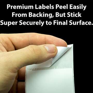 Premium, Extra Sticky 2.25 x 1.25in Direct Thermal Label 4 Pack. Bulk (4,000) Perforated Top Coated, Self Adhesive Stickers for FNSKU Barcode. Zebra Printer Compatible. Packaging and Shipping Supplies