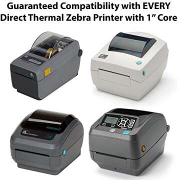 Premium, Extra Sticky 2.25 x 1.25in Direct Thermal Label 4 Pack. Bulk (4,000) Perforated Top Coated, Self Adhesive Stickers for FNSKU Barcode. Zebra Printer Compatible. Packaging and Shipping Supplies