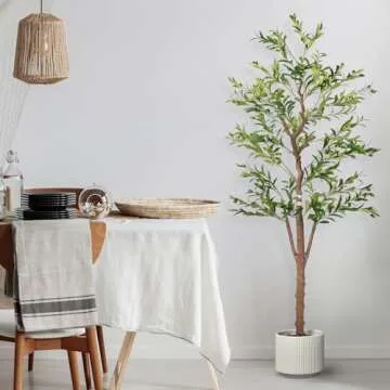 KalTell Artificial Olive Tree - Realistic Indoor 6ft Foliage