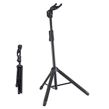 GUITTO Guitar Stand - Universal Portable Adjustable Folding Hanging Stand for All Guitars