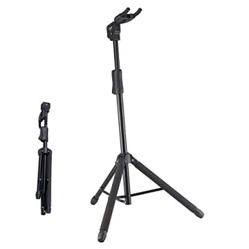 GUITTO Guitar Stand - Universal Portable Adjustable Folding Hanging Stand for All Guitars