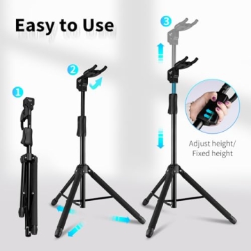 GUITTO Guitar Stand Universal Portable Adjustable Folding