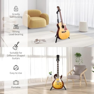 GUITTO Guitar Stand Universal Portable Adjustable Folding