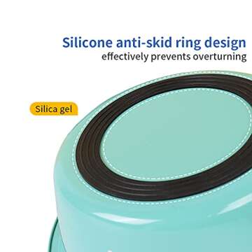 YUDANSI Dog Bowls 2 Pack Medium Large Dogs Feeding Bowls Food Water Bowls with Non-Slip Silicone Sole, Stainless Steel Dog Dishes Elevated Raised Pet Feeder(6.6 Cups)