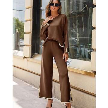 Stylish Faleave Women's Knit 2 Piece Outfits