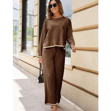 Stylish Faleave Women's Knit 2 Piece Outfits