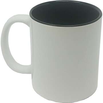 Personalized Add Your Custom Text White Ceramic 11 Oz Coffee Mug Customizable, (Black)