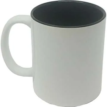 Personalized Add Your Custom Text White Ceramic 11 Oz Coffee Mug Customizable, (Black)