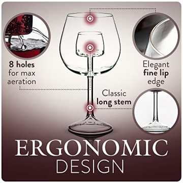Sommelier Aerating Wine Glass Set - Perfect Gift for Wine Lovers