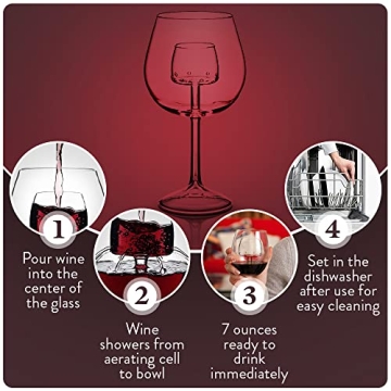 Sommelier Aerating Wine Glass Set - Perfect Gift for Wine Lovers