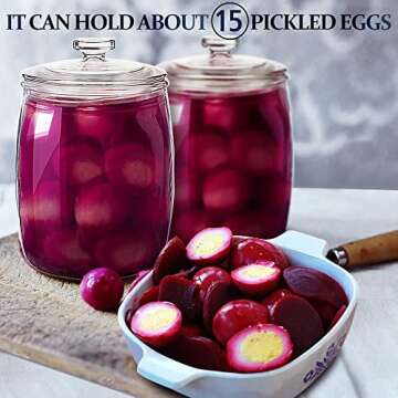 Folinstall Wide Mouth Apothecary Jar with Lid, 0.5 Gallon Glass Jar for Kitchen Storage and Laundry ...