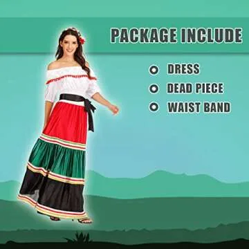 ReneeCho Mexican Dress Halloween Costume for Women